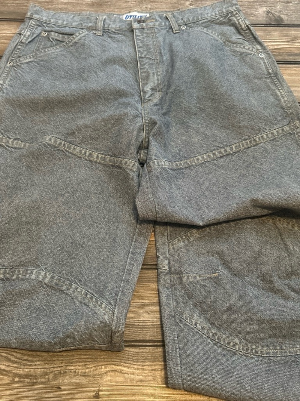 Vintage Utility Men's Gray Work Jeans